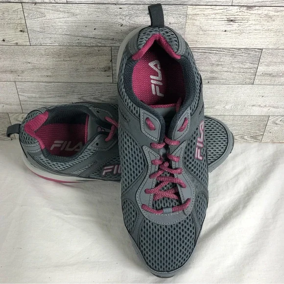 Fila Women's Windshift 15 Grey Pink Running Shoes Sneakers Size 11 Wide - Picture 5 of 7